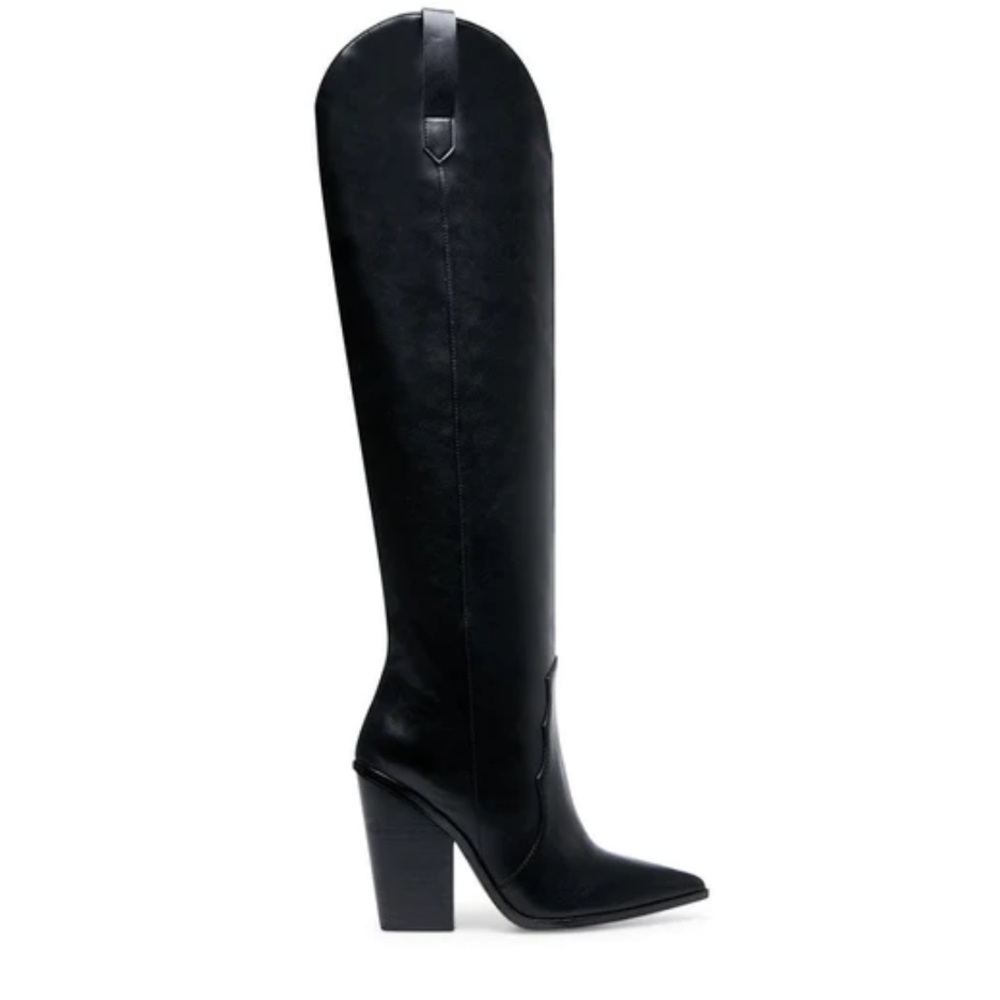 Steve Madden Black Ranger Heeled Boots•Sz7.5•NIB•